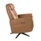 Кресло-реклайнер поворотное Angel Cerda 5115 из коричновой кожи