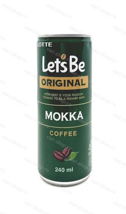 Кофе в банке Let's be Mokka, Lotte, 240 мл.