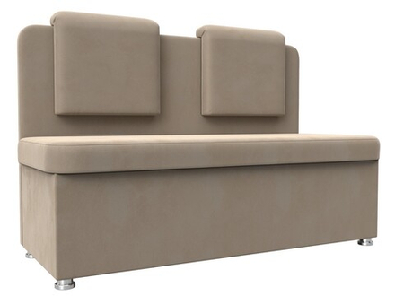 Диван кухонный прямой Маккон 2-х местный, Бежевый, Велюр, 126092