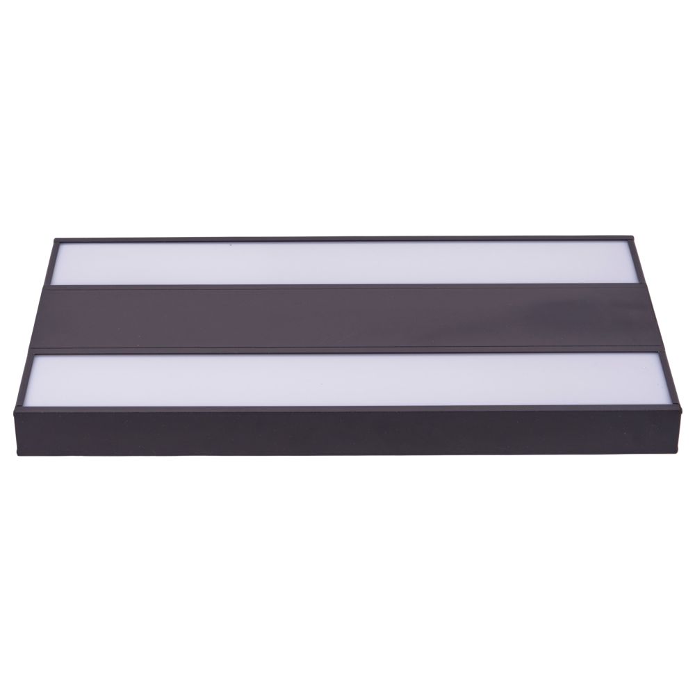 ULO-K16B 2x16W-4000K-L50 5W-3000K IP44 BLACK Светильник линейный светодиодный подвесной с фоновой подсветкой. Белый свет 4000К. Алюминий. Цвет черный. TM Uniel