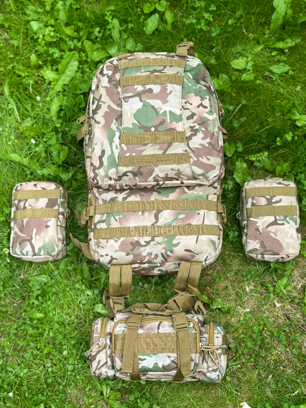 Рюкзак тактический Legioner 55 л с подсумками Cordura 600D Мультикам