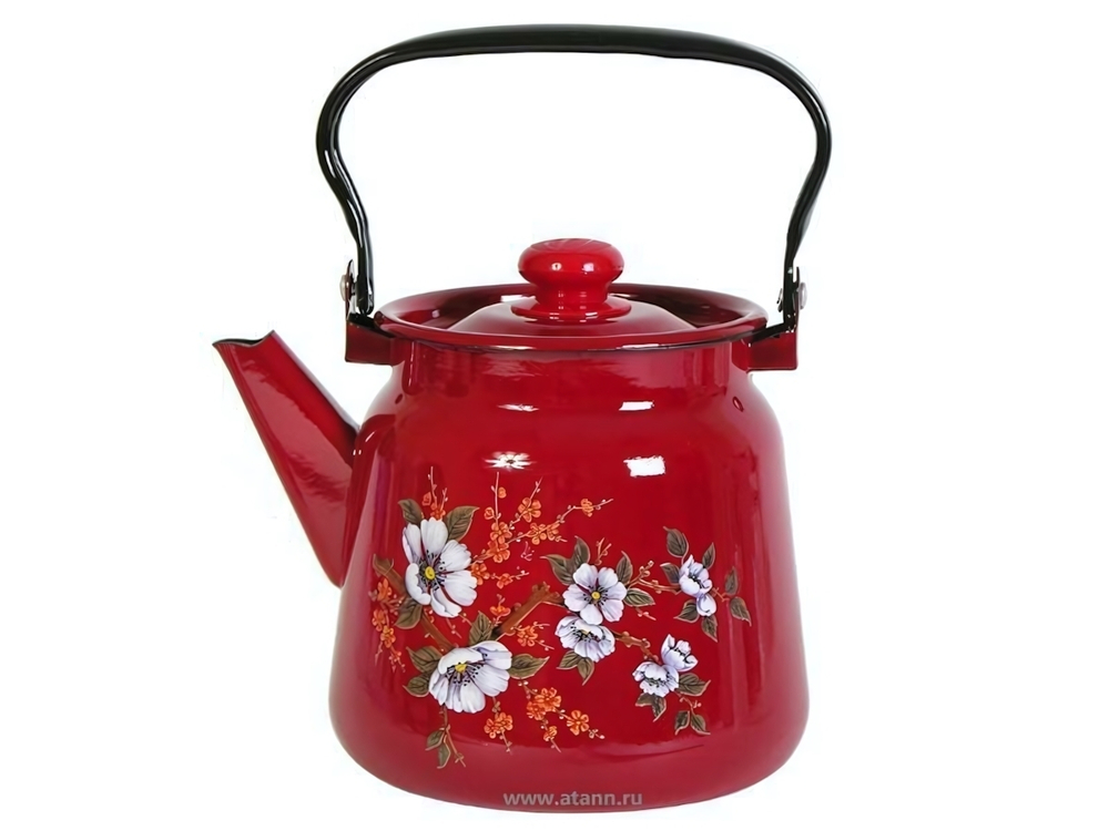 Чайник 3,5л с рисунком вишневый