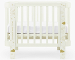 Детская кроватка-трансформер Happy baby Mommy Love в комплекте с расширением 160х70 milky