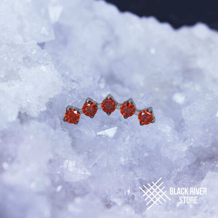 5K Highlight Dark Garnet CZ