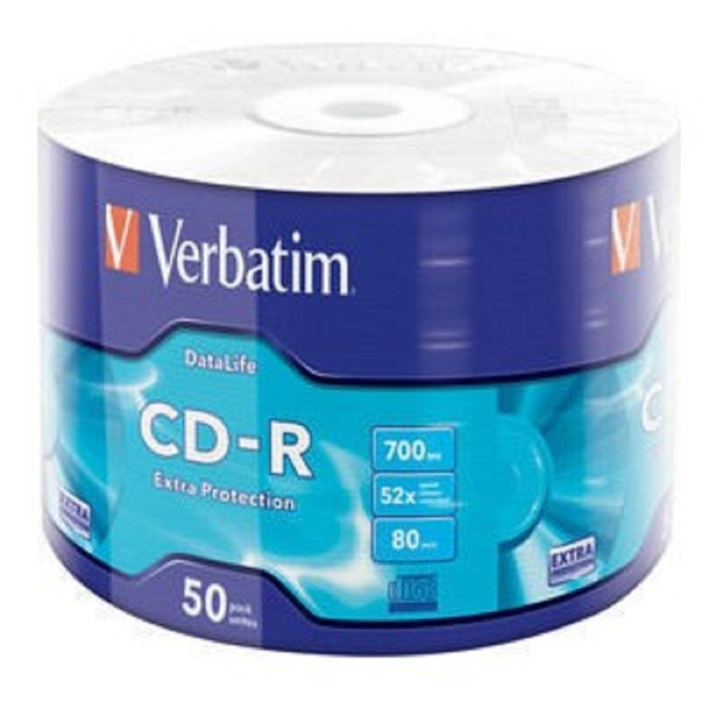 Оптический диск CD-R Verbatim Диски CD-R 700Mb 52x bulk (50шт) (43787)