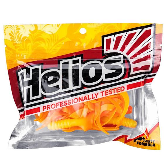 Твистер Helios Credo Four tail 2,35"/6,0 см Orange & Yellow 10шт. (HS-20-015)