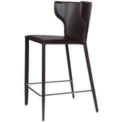 Полубарный стул Austin, темно-коричневая кожа