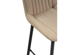 Полубарный стул Седа К крутящийся бежевый / черный
