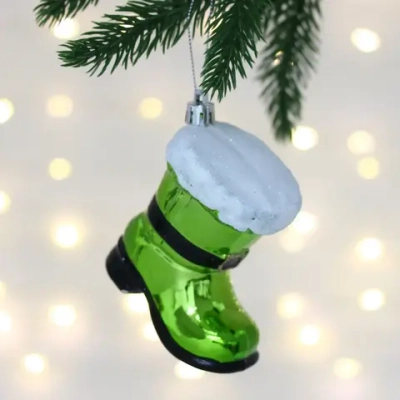 Елочная игрушка «Новогодний сапог» 8*5*8,5 см, Салатовый