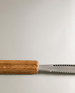 ZARA HOME НОЖ ДЛЯ МАСЛА С ДЕРЕВЯННОЙ РУЧКОЙ, КОРИЧНЕВЫЙ