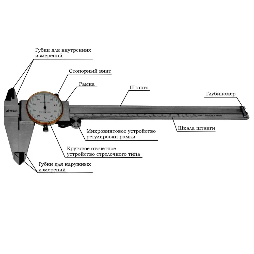 Штангенциркуль ШЦК-1-150-0,01 АЛЬФА-НДТ (С калибровкой)