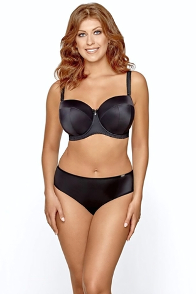 Бюстгальтер-балконет с гладкими чашками без отделки (Размер: 80E) (Цвет: черный)