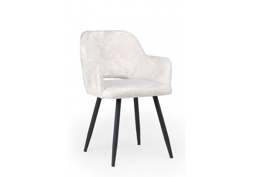 Стул на металлокаркасе Woodville Эолин 360 светло-бежевый (simple 011), черный, ножки черные