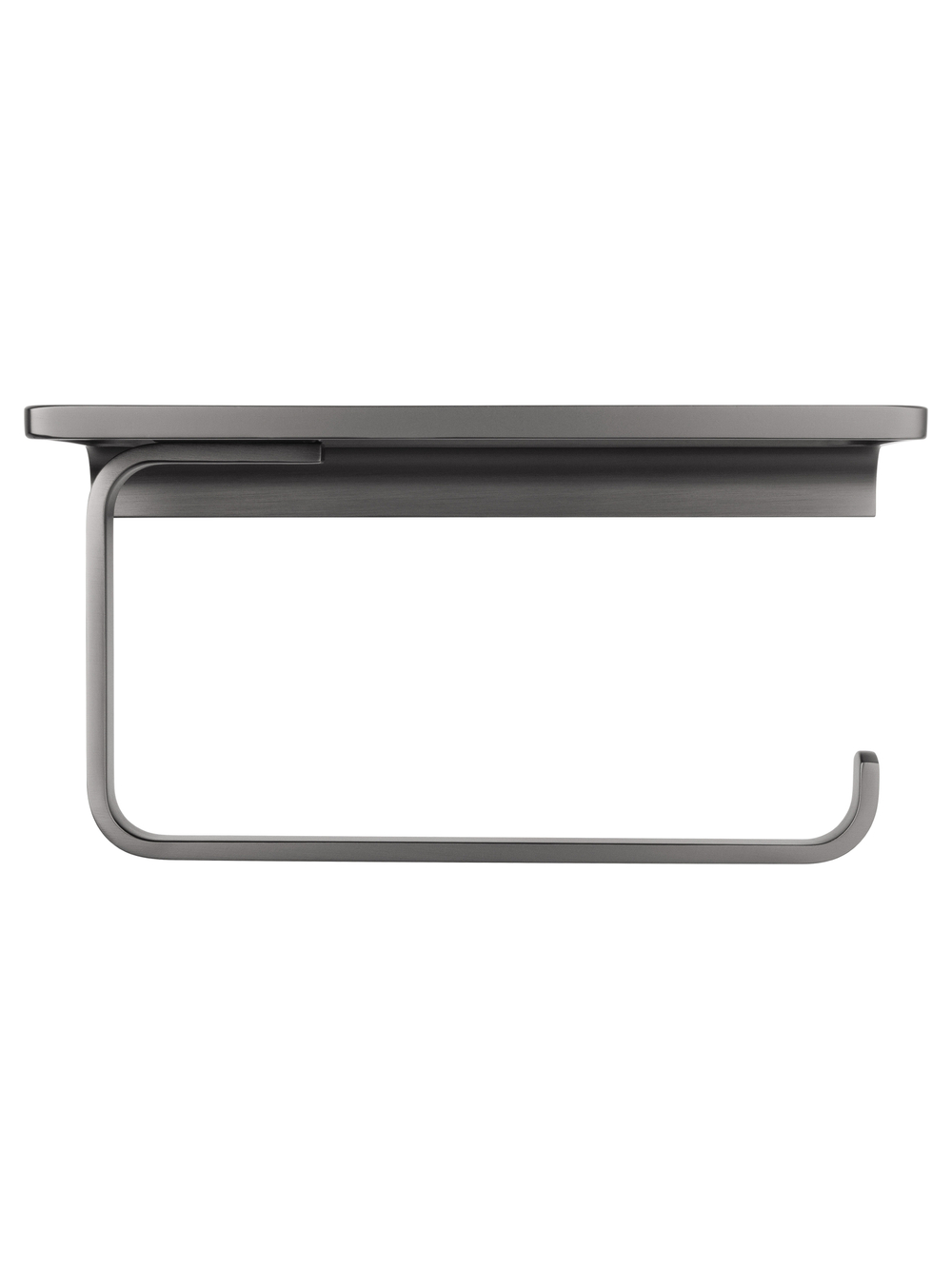 Держатель для туалетной бумаги с полкой WONZON & WOGHAND ECLIPSE, Темный графит (WW-9126-BGM)