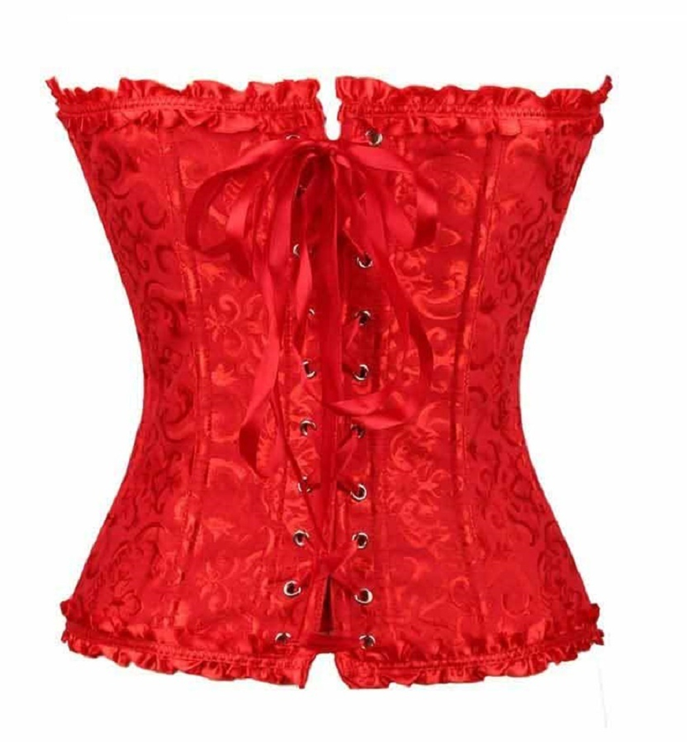 Корсет и стринги Gera красный 3XL