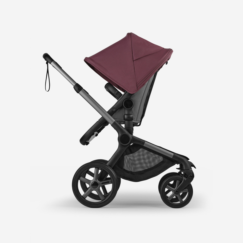 Коляска 2 в 1 Bugaboo Fox 5 Renew (Graphite/Moon Grey/Dark Cherry)