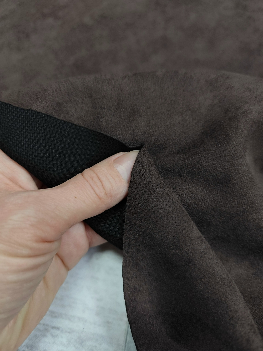 Замша иск. (скуба)/ 302 Кофейный