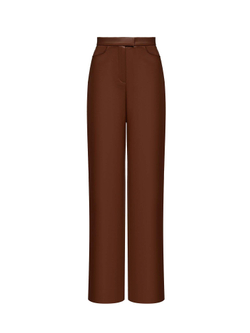 Прямые брюки с завышенной талией