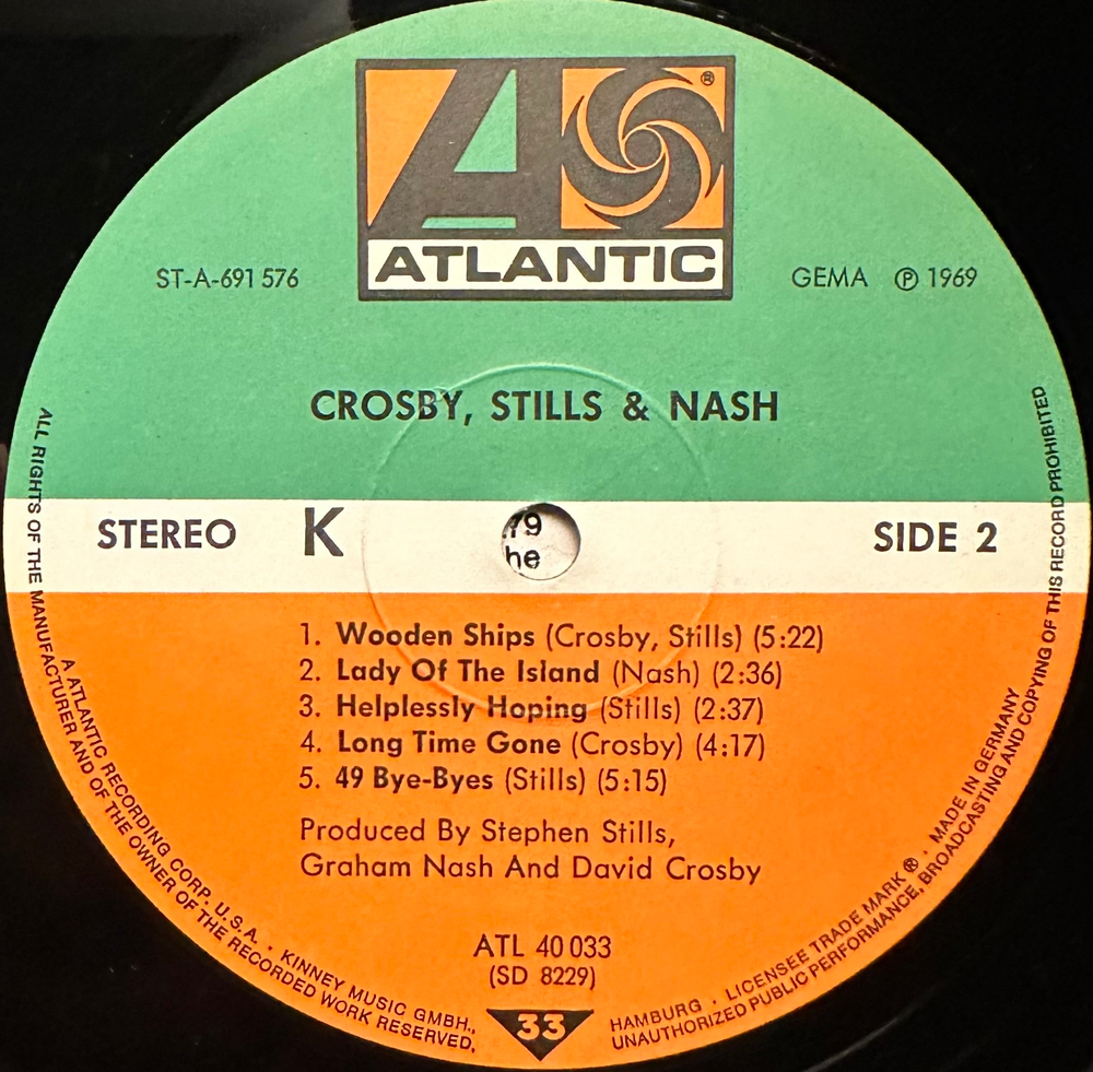 Crosby, Stills & Nash - Crosby, Stills & Nash (Германия 1972г.)