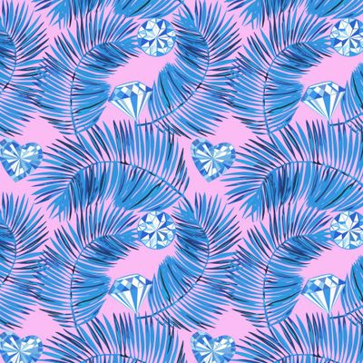 Пальмовые листья с кристалами