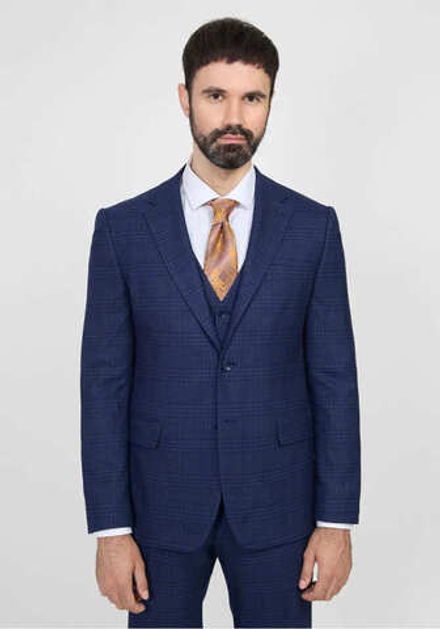 Мужской классический костюм тройка (темно-синий) Б29
