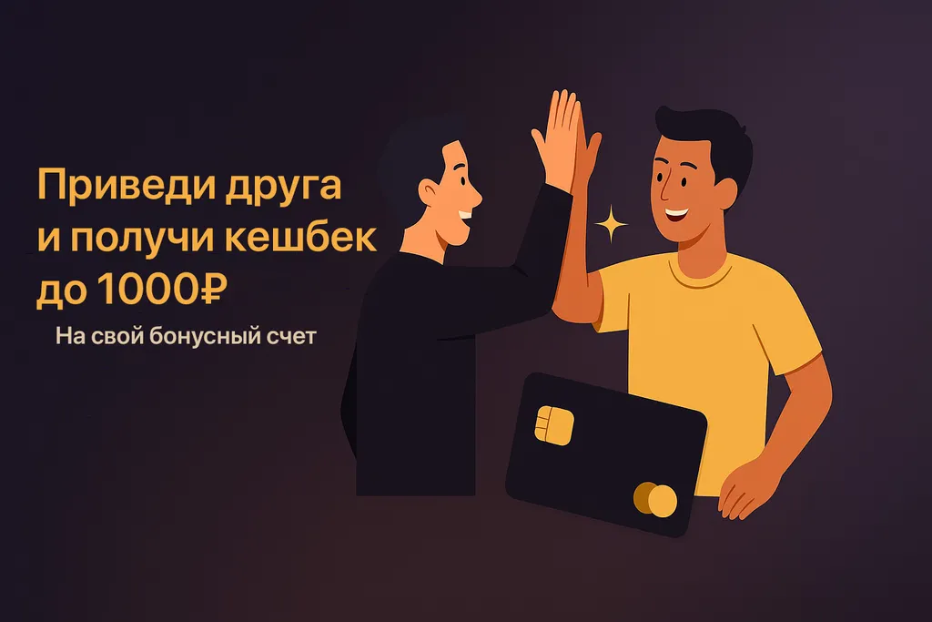 Приведи друга — получи 1000₽ на бонусный счёт