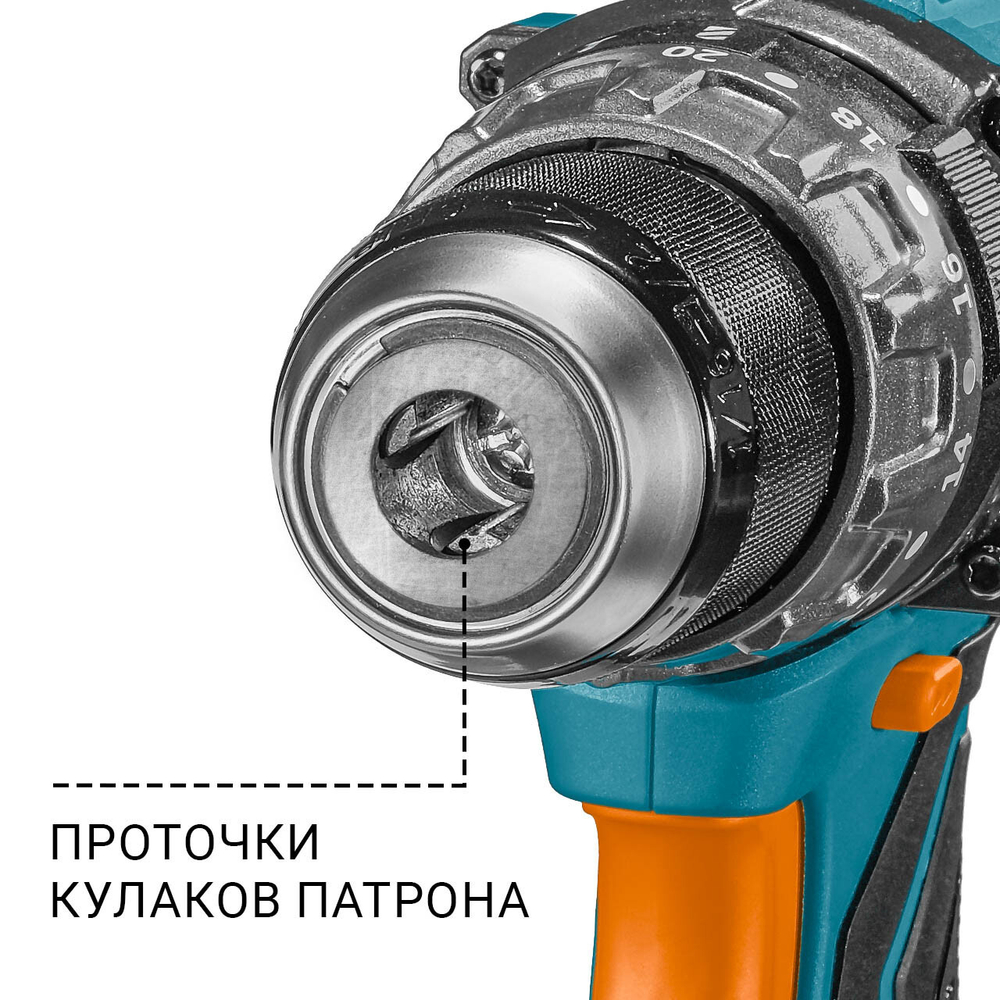 Дрель-шуруповерт аккумуляторная ударная Bort BAB-21U (2x4А.ч).