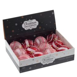 GAEM Набор из 12шт Украшение новогоднее "Шар", D 8 см, L35 W27 H8,5 см