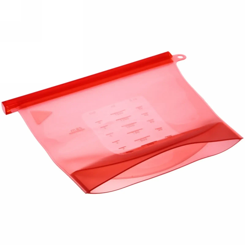 Контейнер силиконовый для приготовления и хранения продуктов с застежкой 1500мл