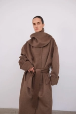 Пальто со съемным воротом C5