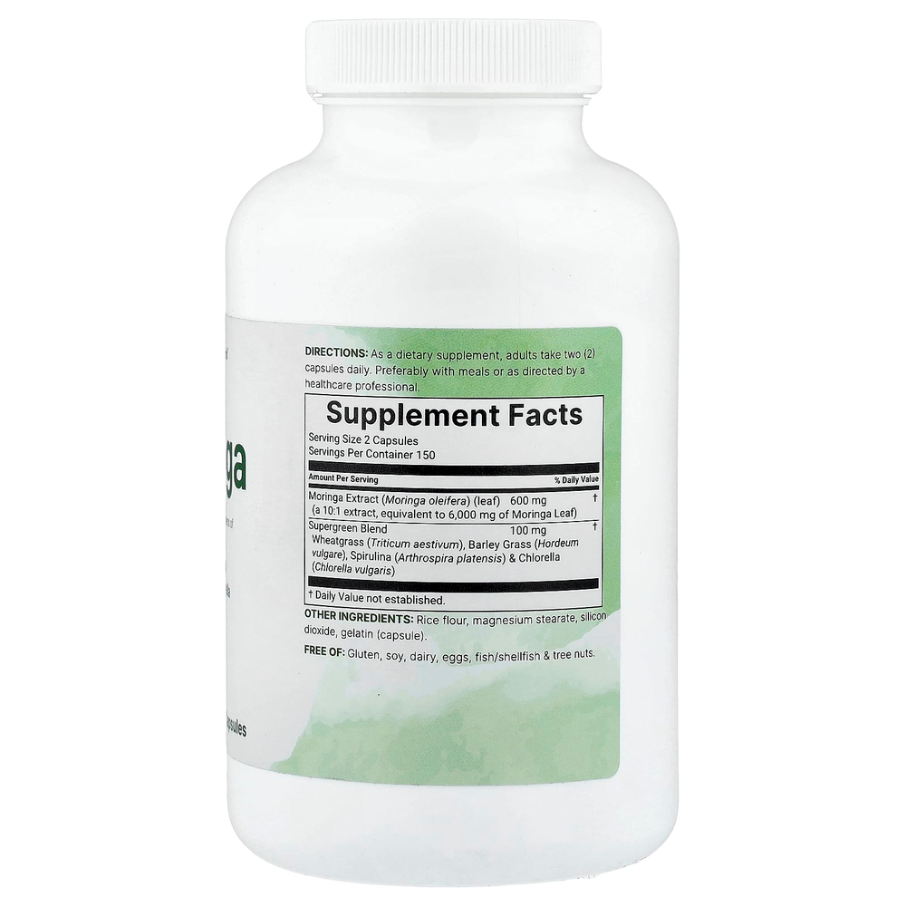 Micro Ingredients, моринга, 300 капсул