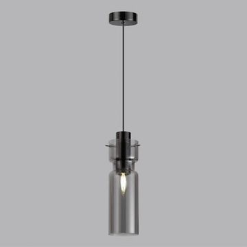 5057/1 PENDANT ODL24 459 черный/дымчатый/металл/стекло Подвес E27 1*40W SCROW