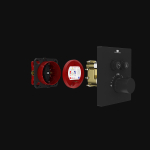 Душевой комплект Инспаер (Inspire) VSFW-3I21T2MB встраиваемый, термостатический, двухрежимный, черный