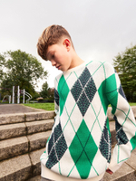 Джемпер для мальчика Next E27-910, Зеленый, Молочный