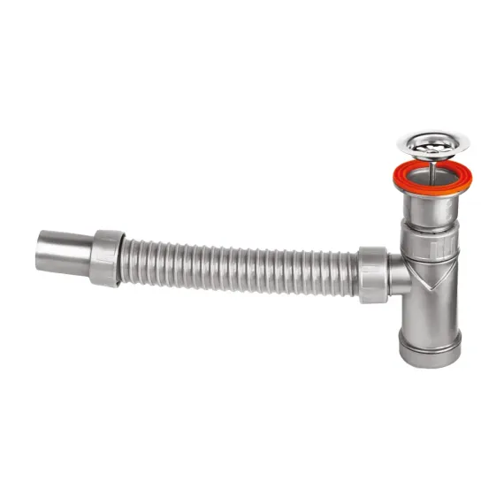 Сифон бутылочный BETTOSERB 1"1/4*40 выпуск чашка 65мм нержавеющая сталь гибкая труба 250мм 40997