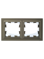 BRITE Рамка 2-местная IP44 РУ-2-БрШ-44 шампань IEK