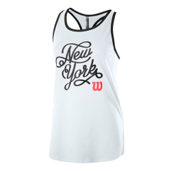 Женская теннисная майка Wilson NYC Calligra Tech Tank Top Women - White, Black