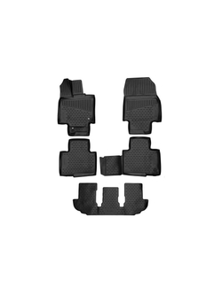 Коврики в салон для TOYOTA Highlander 2019- внедорожник, 5шт. (полиуретан) ELEMENT3DA0N174210K