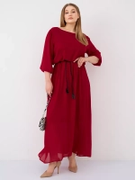 Платье на резинке с поясом