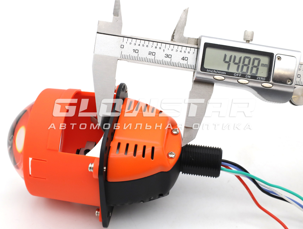 Билед модули M01 PRO, 2.5 дюйма, 12v, 5500К, с подсветкой красного цвета Devil Eyes (комплект, 2шт)
