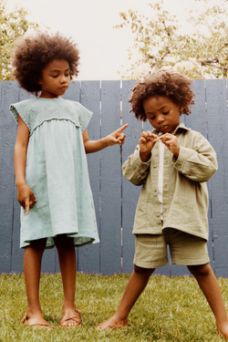 ZARA КОМБИНИРОВАННОЕ ПЛАТЬЕ С КРУЖЕВОМ КРОШЕ — TIMELESZ, ЦВЕТ МОРСКОЙ ВОЛНЫ