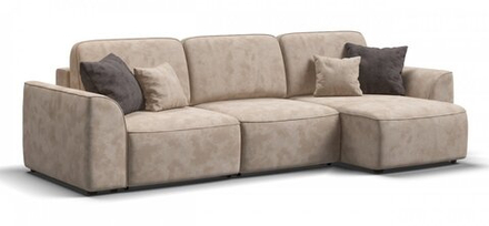 Угловой диван Кинг Велюр Алькантара пепел