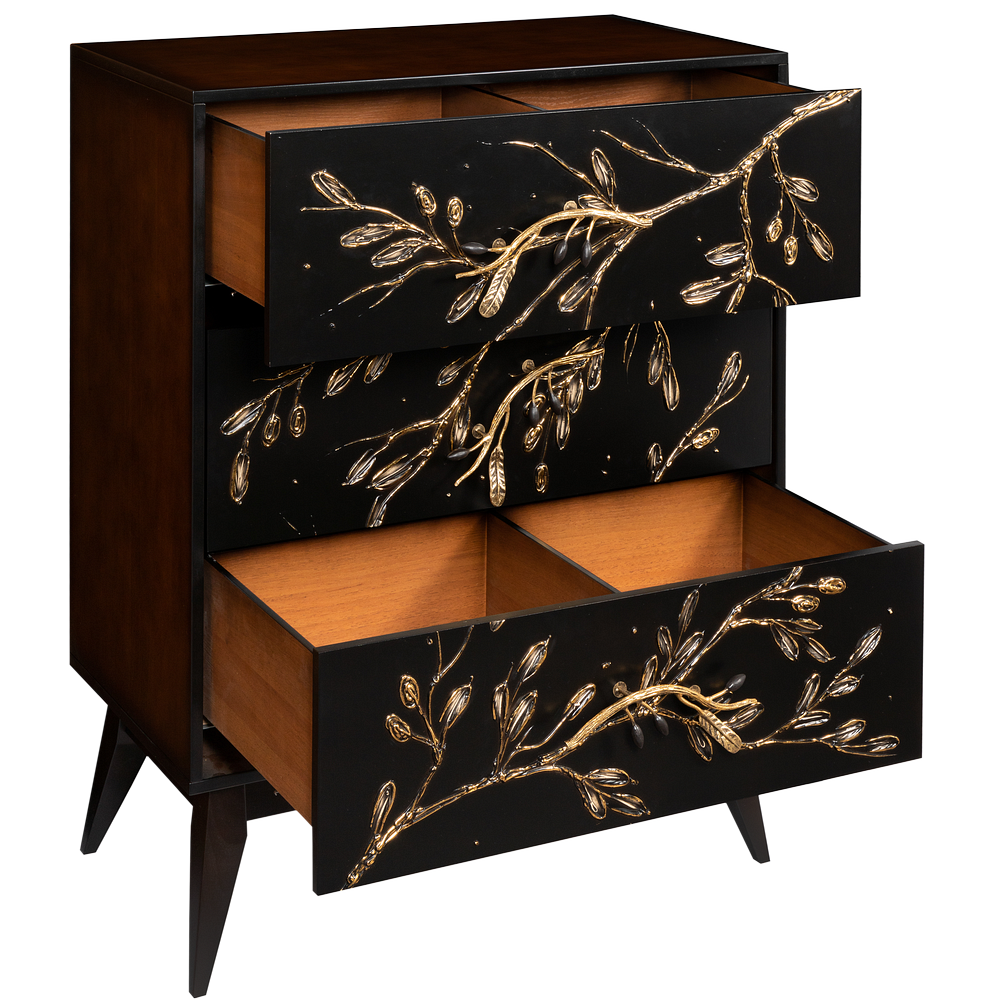 Комод Oliva Branch (Олива Бранч) с 3 ящиками Каштан Амбер