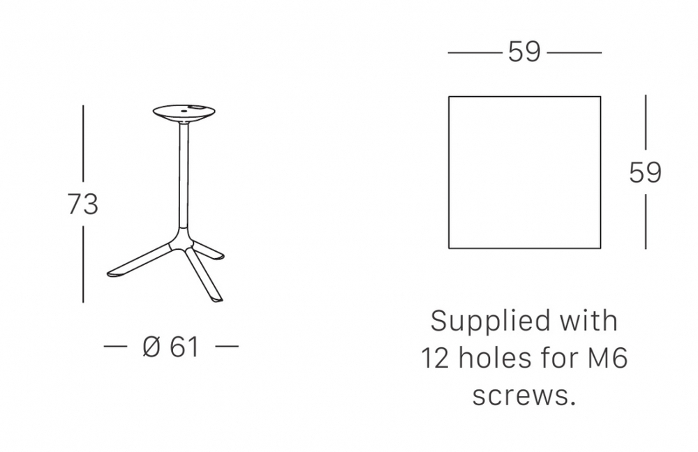 Стол ламинированный обеденный складной Scab Design Tripe Folding, голубой, каменный