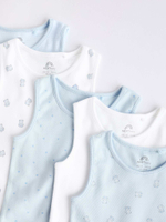 Боди без рукавов для малышей Next K79-695, 5 шт., Белый, Голубой