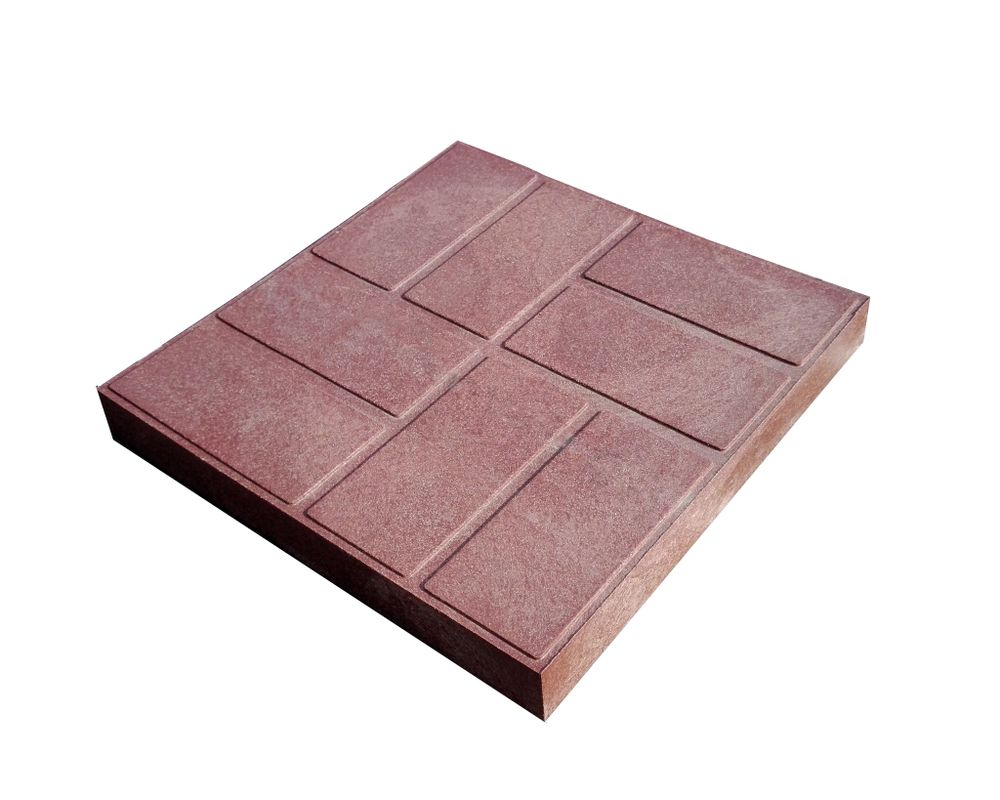 Плитка полимерпесчаная красная 450*450*30