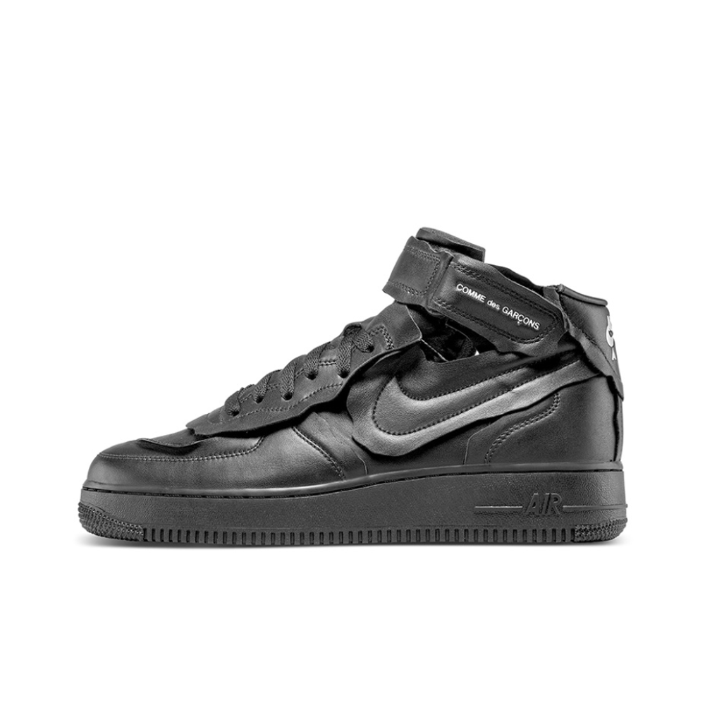 Кроссовки Comme des Garçons x Nike Air Force 1 Mid 'Triple Black' DC3601‑001
