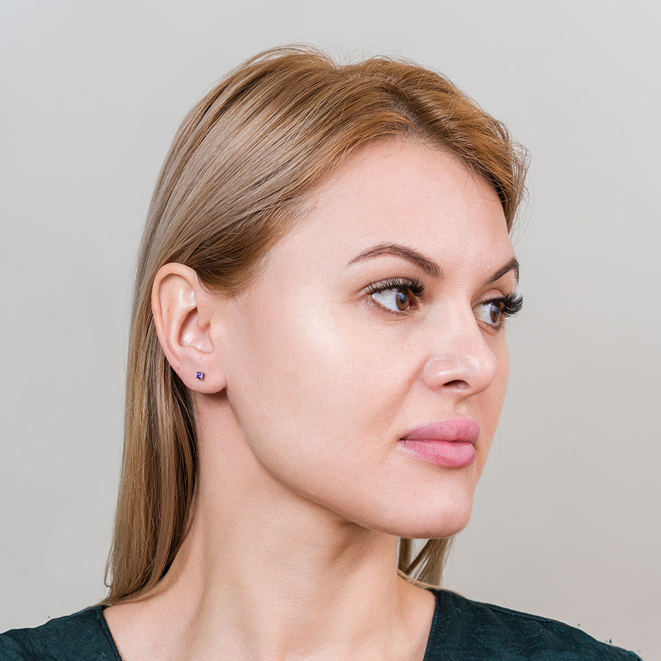 Серьги-пусеты Fiore Luna VIOLET AE03187-6A V/S