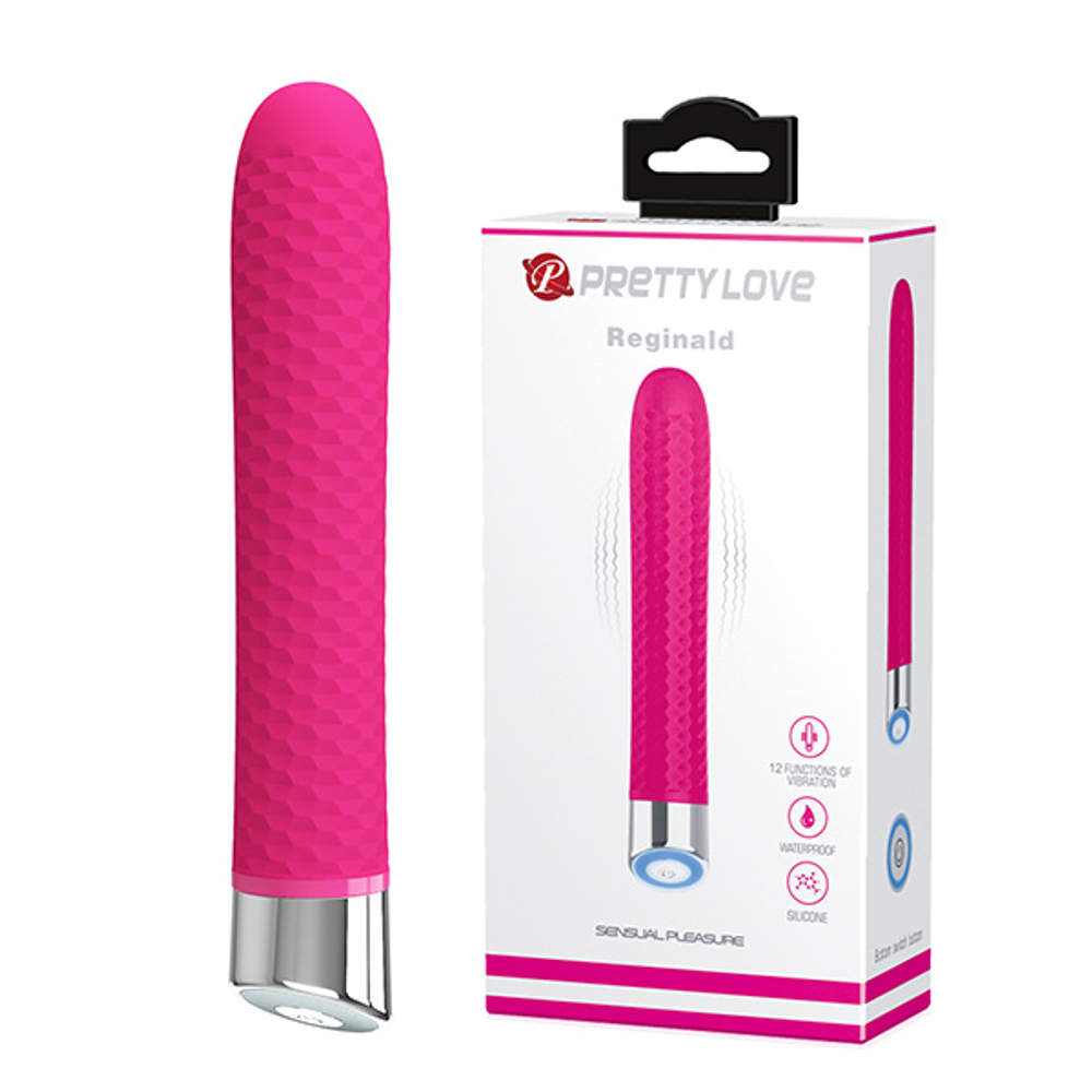 Розовый вибратор 16,7см Pretty Love Sensual Pleasures Reginald Vibrator Pink BI-014613-1