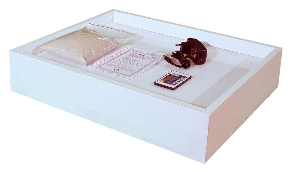 Световой планшет для рисования песком Стандарт с цветной подсветкой, 44х54х12 см